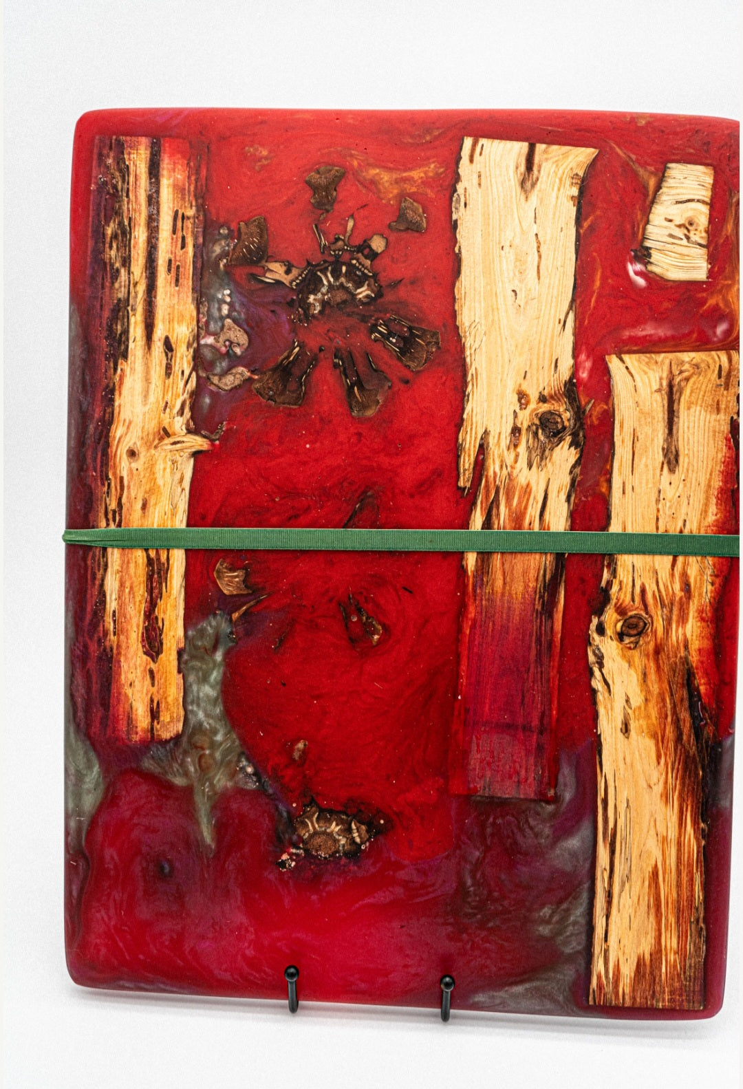Burgundy &amp; Gold Spalted Wood Holiday Charcuterie Collecti
